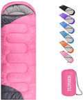 Tuphen- Sleeping Bags for Adults Kids Boys Girls Backpacking Hiking Camping Cotton Liner, Cold Warm Weather 4 Seasons Winter, Fall, Spring, Summer, Indoor Outdoor Use, Lightweight & Waterproof Sporting Goods > Outdoor Recreation > Camping & Hiking > Sleeping Bags tuphen Pink Grey Single 86.6" x 29.5" 