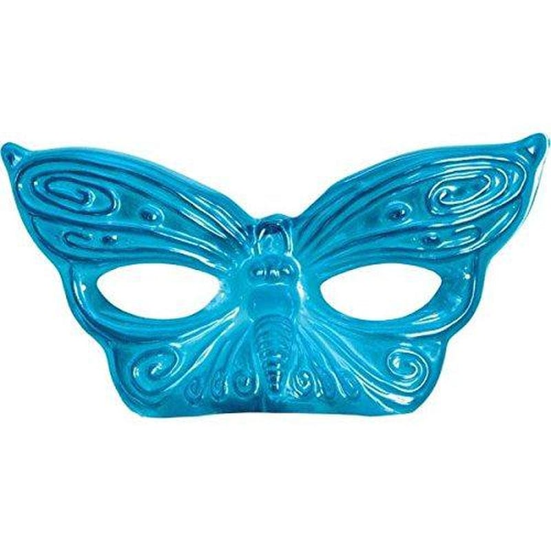 Tuquoise Butterfly Party Mask 4" X 8" Apparel & Accessories > Costumes & Accessories > Masks TradeMart Inc.   
