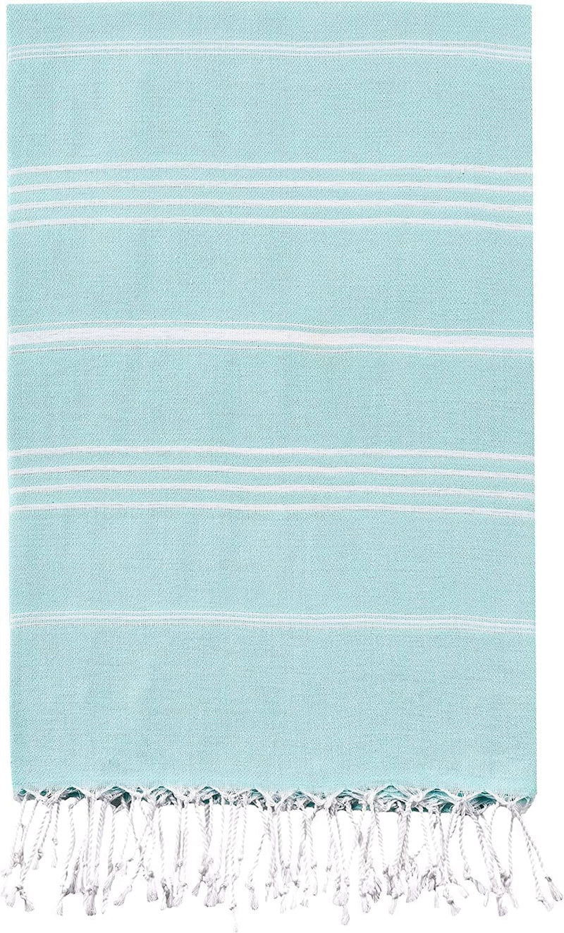Turkish Beach Bath Towels Peshtemal Blanket , Highly Absorbent Quick and Easy Dry, Soft for Shower, Hammam, Spa, Pool, Gym and Yoga 100% Cotton 37" X 70" XL ( Set of 6) (Random)