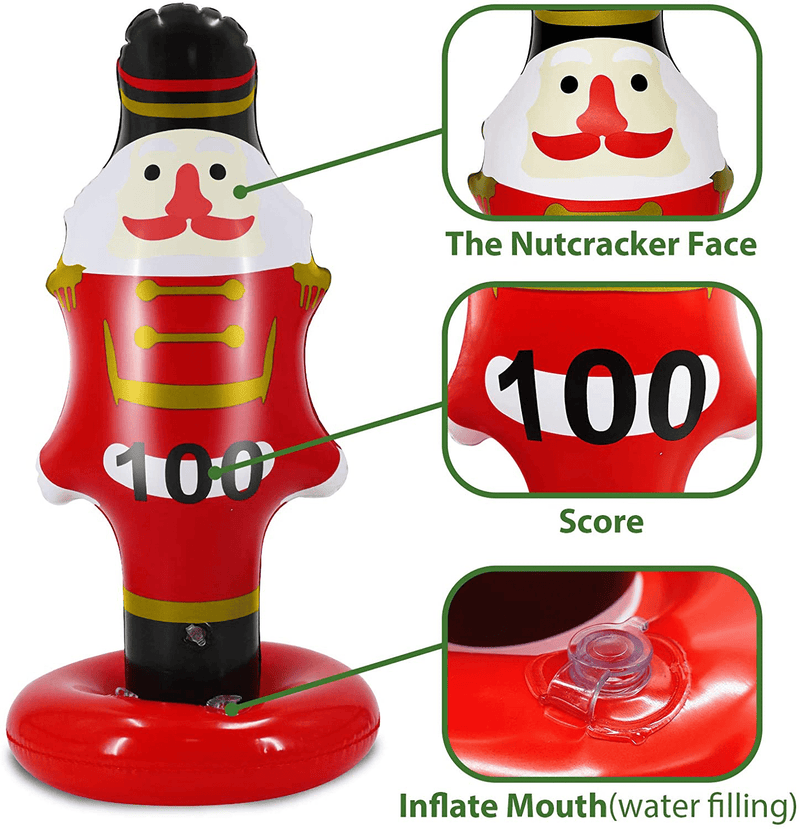 TURNMEON 5 Pack Christmas Nutcrackers Ring Toss Christmas Party Games Toys Inflatable Ring Toss Kids Family Christmas Party Supplies Decoration Indoor Outdoor Games(5 Scoreboard Nutcracker, 8 Rings) Home & Garden > Decor > Seasonal & Holiday Decorations& Garden > Decor > Seasonal & Holiday Decorations TURNMEON   