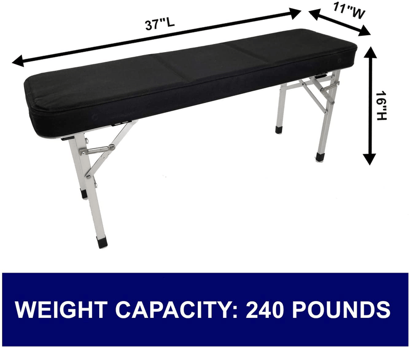 Tuscanypro Raptor II Compact Table & Bench Set - Heavy Duty, Lightweight, Suitcase Style Design Made of Military Grade Aluminum