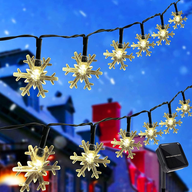 Twinkle Star 100 LED Star String Lights, Plug in Fairy String Lights Waterproof, Extendable for Indoor, Outdoor, Wedding Party, Christmas Tree, New Year, Garden Decoration, Warm White Home & Garden > Lighting > Light Ropes & Strings Twinkle Star *Warm White Snowflake - 33 ft 