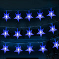 Twinkle Star 100 LED Star String Lights, Plug in Fairy String Lights Waterproof, Extendable for Indoor, Outdoor, Wedding Party, Christmas Tree, New Year, Garden Decoration, Warm White Home & Garden > Lighting > Light Ropes & Strings Twinkle Star Blue Star lights - 49 ft 