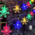 Twinkle Star 100 LED Star String Lights, Plug in Fairy String Lights Waterproof, Extendable for Indoor, Outdoor, Wedding Party, Christmas Tree, New Year, Garden Decoration, Warm White Home & Garden > Lighting > Light Ropes & Strings Twinkle Star Multicolor Snowflake - 49 ft 