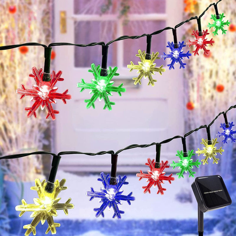Twinkle Star 100 LED Star String Lights, Plug in Fairy String Lights Waterproof, Extendable for Indoor, Outdoor, Wedding Party, Christmas Tree, New Year, Garden Decoration, Warm White Home & Garden > Lighting > Light Ropes & Strings Twinkle Star Multicolor Snowflake - 33 ft 