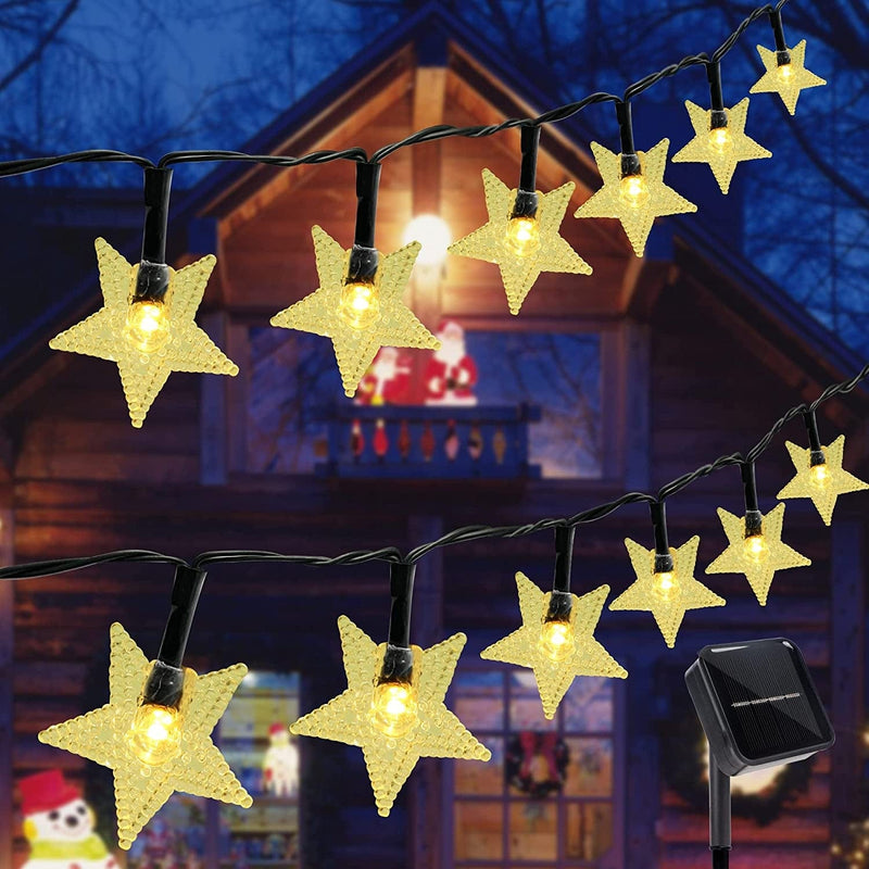 Twinkle Star 100 LED Star String Lights, Plug in Fairy String Lights Waterproof, Extendable for Indoor, Outdoor, Wedding Party, Christmas Tree, New Year, Garden Decoration, Warm White Home & Garden > Lighting > Light Ropes & Strings Twinkle Star *Warm White Star lights - 33 ft 