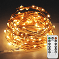 Twinkle Star 200 LED 66 FT Copper String Lights Fairy String Lights 8 Modes LED String Lights USB Powered with Remote Control for Christmas Tree Wedding Party Home Decoration, Warm White Arts & Entertainment > Party & Celebration > Party Supplies Twinkle Star Warm White 33ft 