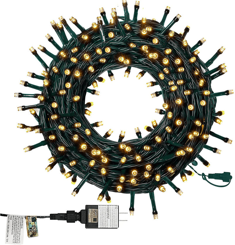 Twinkle Star 200 LED 66FT Christmas Fairy String Lights, St Patricks Day Lights with 8 Lighting Modes, Mini String Lights Plug in for Indoor Outdoor Halloween Garden Wedding Party Decoration, Green Home & Garden > Lighting > Light Ropes & Strings Twinkle Star Warm White  