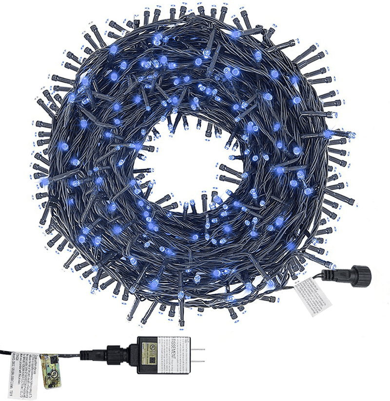 Twinkle Star 200 LED 66FT Christmas Fairy String Lights, St Patricks Day Lights with 8 Lighting Modes, Mini String Lights Plug in for Indoor Outdoor Halloween Garden Wedding Party Decoration, Green Home & Garden > Lighting > Light Ropes & Strings Twinkle Star Blue  