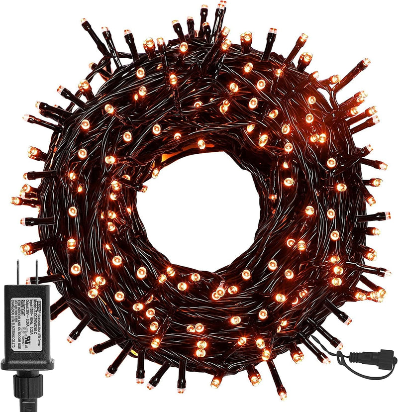 Twinkle Star 300 LED Christmas Fairy String Lights, 8 Lighting Modes 98.5Ft Plug in String Waterproof Mini Lights for Outdoor Indoor Holiday Christmas Wedding Party Bedroom Decorations, Warm White Home & Garden > Lighting > Light Ropes & Strings Twinkle Star Orange 99 ft 