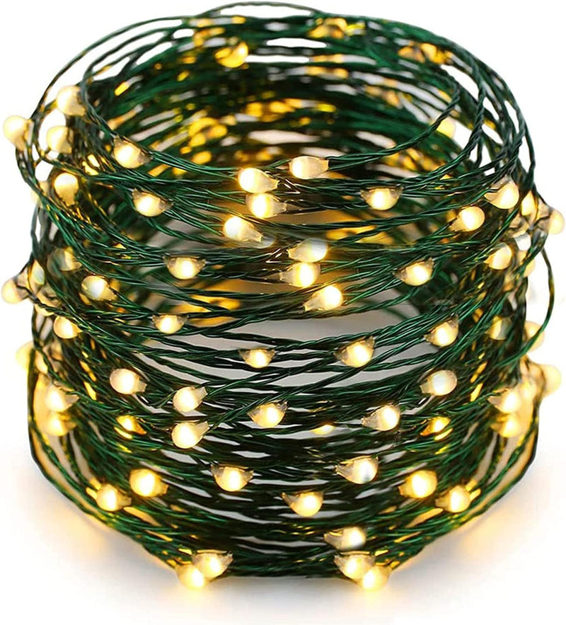 Twinkle Star 300 LED Christmas Fairy String Lights, 8 Lighting Modes 98.5Ft Plug in String Waterproof Mini Lights for Outdoor Indoor Holiday Christmas Wedding Party Bedroom Decorations, Warm White Home & Garden > Lighting > Light Ropes & Strings Twinkle Star Starry Green Wire Lights 66 ft 