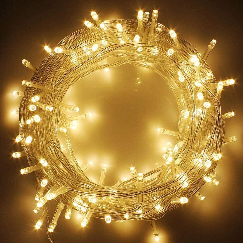Twinkle Star 300 LED Christmas Fairy String Lights, 8 Lighting Modes 98.5Ft Plug in String Waterproof Mini Lights for Outdoor Indoor Holiday Christmas Wedding Party Bedroom Decorations, Warm White Home & Garden > Lighting > Light Ropes & Strings Twinkle Star *Warm White 33 ft 
