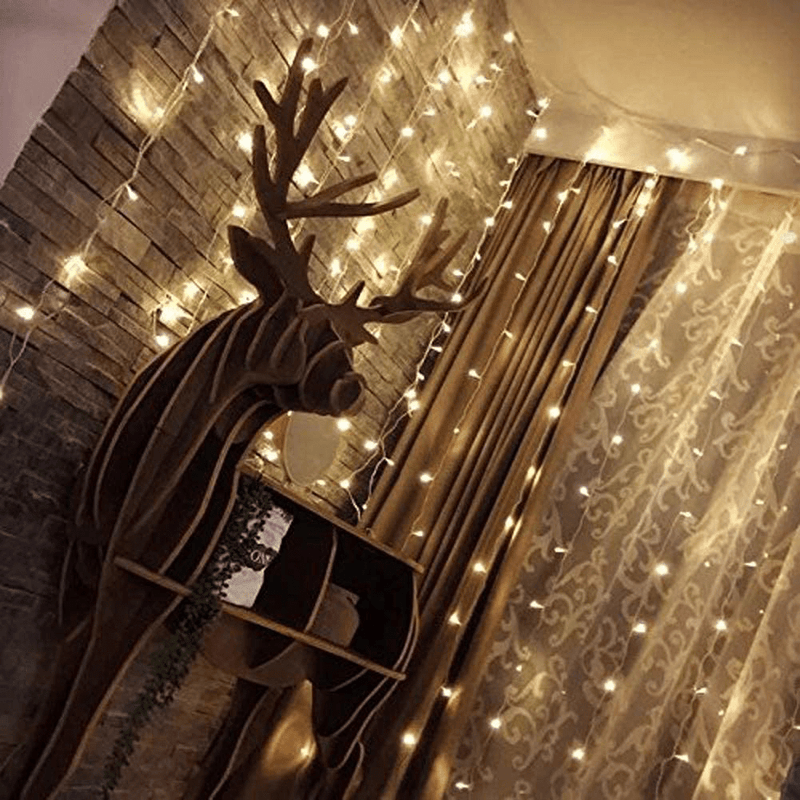 Twinkle Star 300 LED Window Curtain String Light Wedding Party Home Garden Bedroom Outdoor Indoor Wall Decorations, Warm White Arts & Entertainment > Party & Celebration > Party Supplies Twinkle Star   