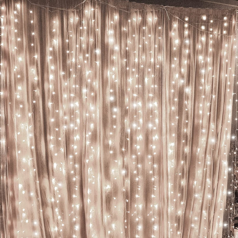 Twinkle Star 300 LED Window Curtain String Light Wedding Party Home Garden Bedroom Outdoor Indoor Wall Decorations, Warm White Home & Garden > Lighting > Light Ropes & Strings TAIZHOU CHAOLI LIGHTING CO., LTD White 300 LED 