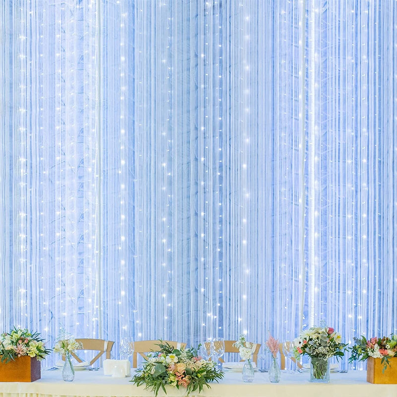 Twinkle Star 300 LED Window Curtain String Light Wedding Party Home Garden Bedroom Outdoor Indoor Wall Decorations, Warm White Home & Garden > Lighting > Light Ropes & Strings TAIZHOU CHAOLI LIGHTING CO., LTD White 600 LED 