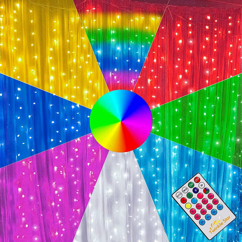 Twinkle Star 300 LED Window Curtain String Light Wedding Party Home Garden Bedroom Outdoor Indoor Wall Decorations, Warm White Home & Garden > Lighting > Light Ropes & Strings TAIZHOU CHAOLI LIGHTING CO., LTD RGB (Red, Green, Blue) 300 LED 