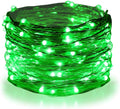 Twinkle Star 33FT 100 LED Silver Wire String Lights Fairy String Lights Battery Operated LED String Lights for Christmas Wedding Party Home Holiday Decoration, Warm White, Pack of 1 Home & Garden > Lighting > Light Ropes & Strings Twinkle Star Green  
