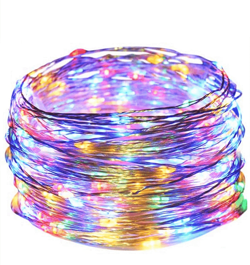Twinkle Star 33FT 100 LED Silver Wire String Lights, St Patricks Day Fairy Lights Battery Operated LED String Lights for Christmas Wedding Party Home Holiday Decoration, Green Arts & Entertainment > Party & Celebration > Party Supplies Twinkle Star Multicolor  