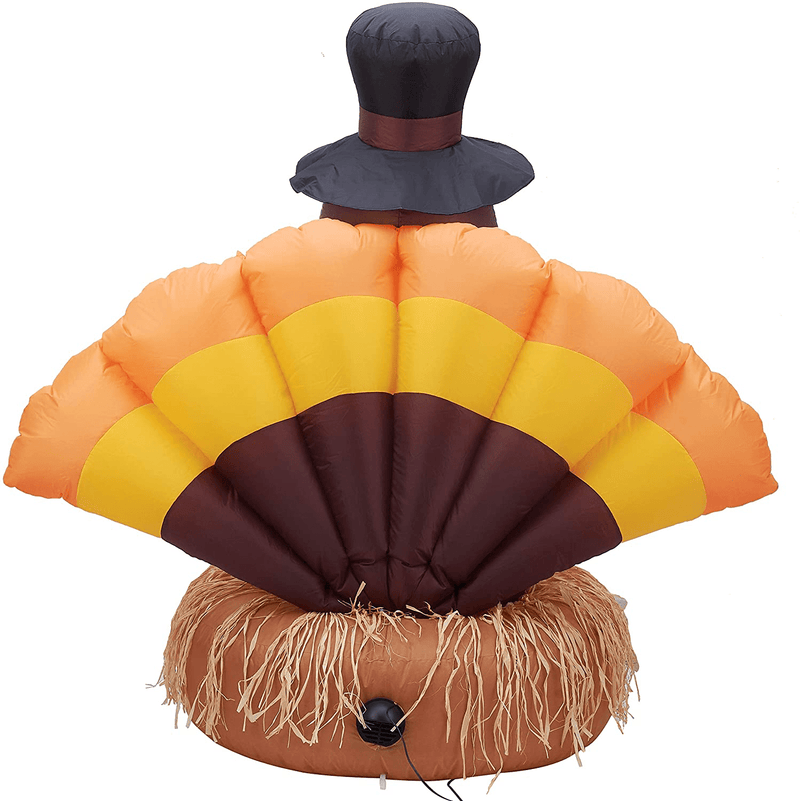 Twinkle Star 5 FT Inflatable Lighted Turkey Happy Thanksgiving Yard Decor Display Autumn Fall Outdoor Decoration Home & Garden > Decor > Seasonal & Holiday Decorations& Garden > Decor > Seasonal & Holiday Decorations Twinkle Star   
