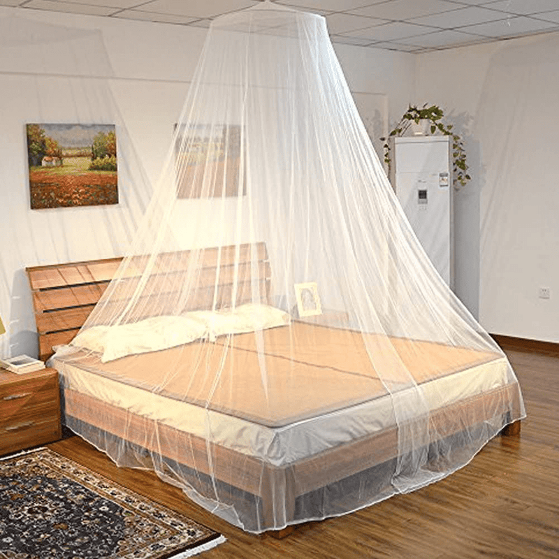 Twinkle Star Bed Canopy for Single to King Size Beds (White)