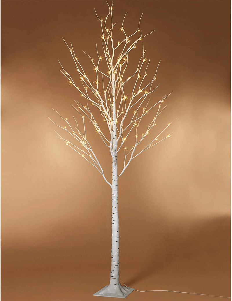 Twinkle Star Lighted Birch Tree 6 Feet 96 LED for Home Wedding Festival Party Christmas Decoration Home & Garden > Decor > Seasonal & Holiday Decorations > Christmas Tree Stands Twinkle Star Default Title  