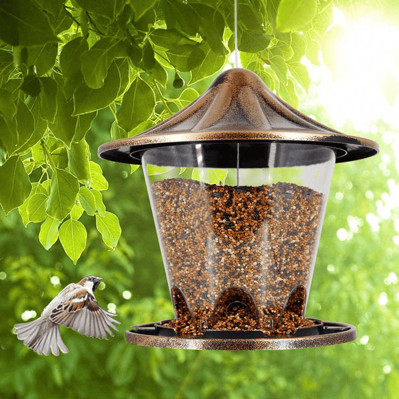 Twinkle Star Wild Bird Feeder Hanging for Garden Yard Outside Decoration, Antique Dome Shaped Roof Animals & Pet Supplies > Pet Supplies > Bird Supplies > Bird Cage Accessories > Bird Cage Food & Water Dishes Twinkle Star Default Title  