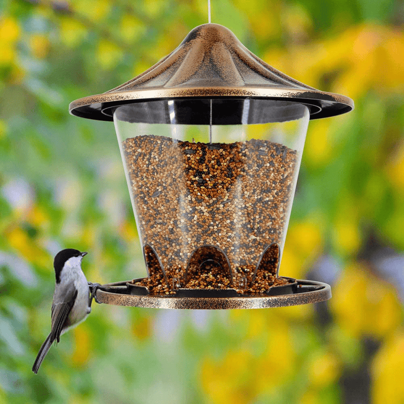 Twinkle Star Wild Bird Feeder Hanging for Garden Yard Outside Decoration, Antique Dome Shaped Roof Animals & Pet Supplies > Pet Supplies > Bird Supplies > Bird Cage Accessories > Bird Cage Food & Water Dishes Twinkle Star   