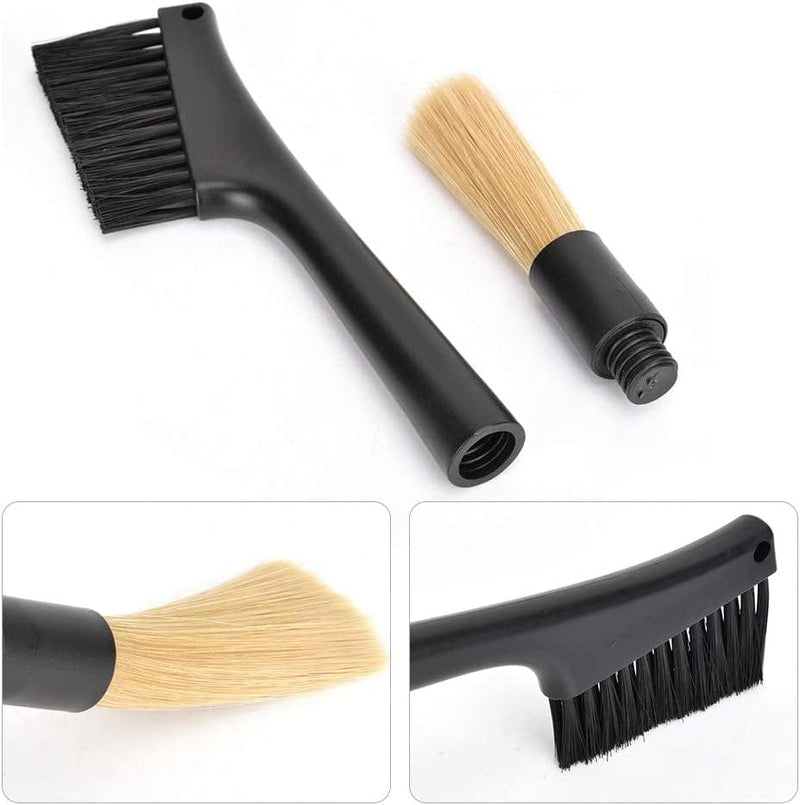 Two Head Cleaning Brush Coffee Grinder Brush for Coffee Bean Grinder Bar Tabletop Cleaning Tool Home & Garden > Household Supplies > Household Cleaning Supplies MOSU   