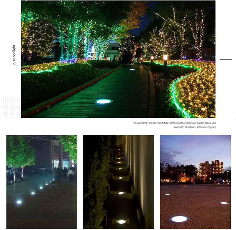 Tyfuture Outdoor Underground Light Underwater Bright Lamp Anti-Rust Aluminum Low Voltage 12/24V IP68 Waterproof Embedded Ground Lights for Pond Fountain Hotel (Color : RGB, Size : 9W-AC12V) Home & Garden > Pool & Spa > Pool & Spa Accessories AMYSwy   