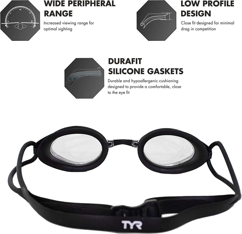TYR Adult Blackhawk Racing Swim Goggles Sporting Goods > Outdoor Recreation > Boating & Water Sports > Swimming > Swim Goggles & Masks TYRA9   