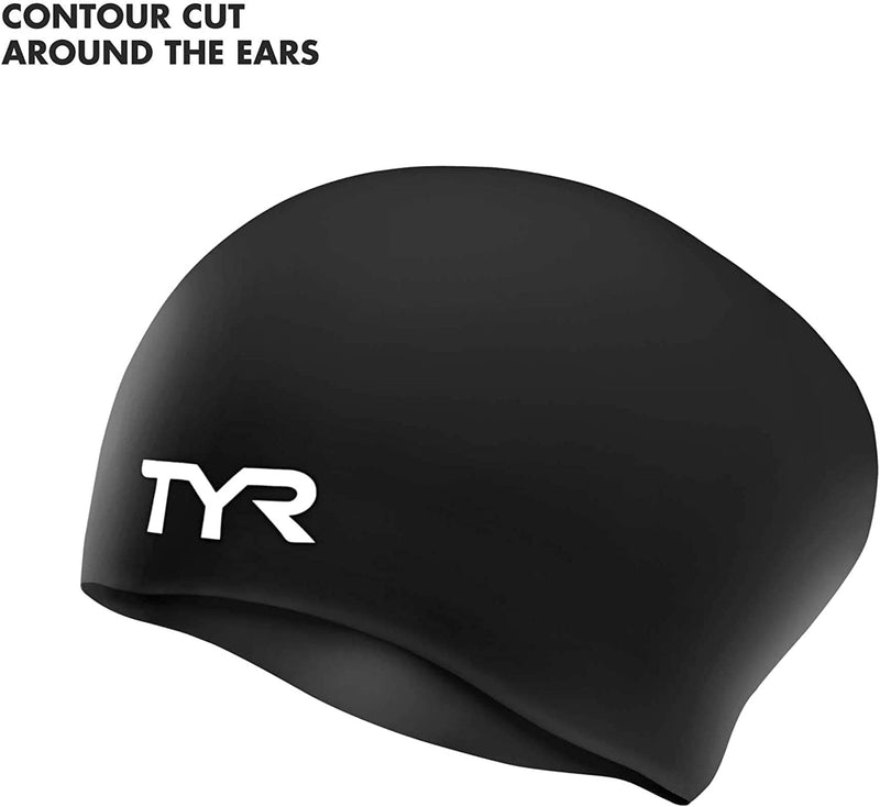 TYR Adult Long Hair Wrinkle-Free Silicone Swim Cap Sporting Goods > Outdoor Recreation > Boating & Water Sports > Swimming > Swim Caps TYR   