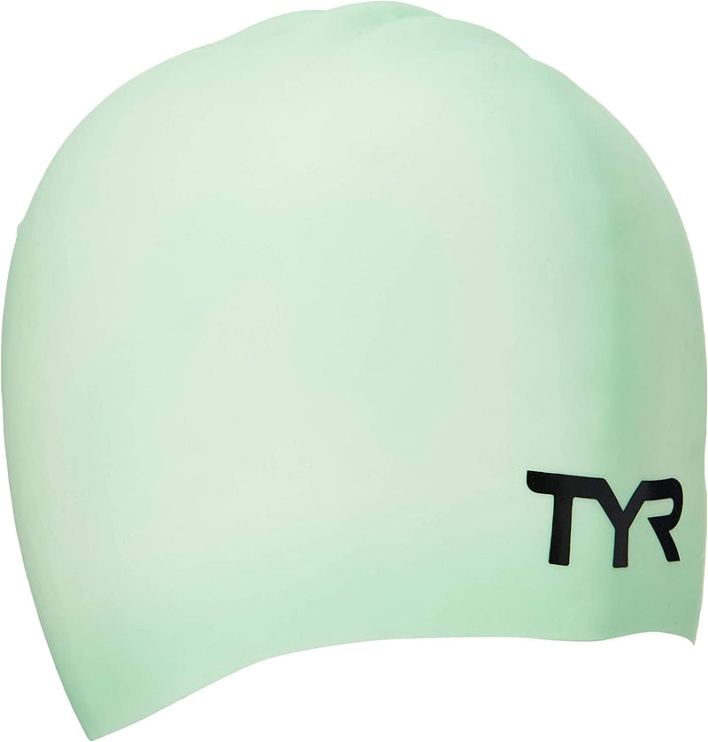 TYR Adult Long Hair Wrinkle-Free Silicone Swim Cap Sporting Goods > Outdoor Recreation > Boating & Water Sports > Swimming > Swim Caps TYR Mint  