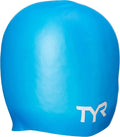 TYR Adult Long Hair Wrinkle-Free Silicone Swim Cap Sporting Goods > Outdoor Recreation > Boating & Water Sports > Swimming > Swim Caps TYR Blue  