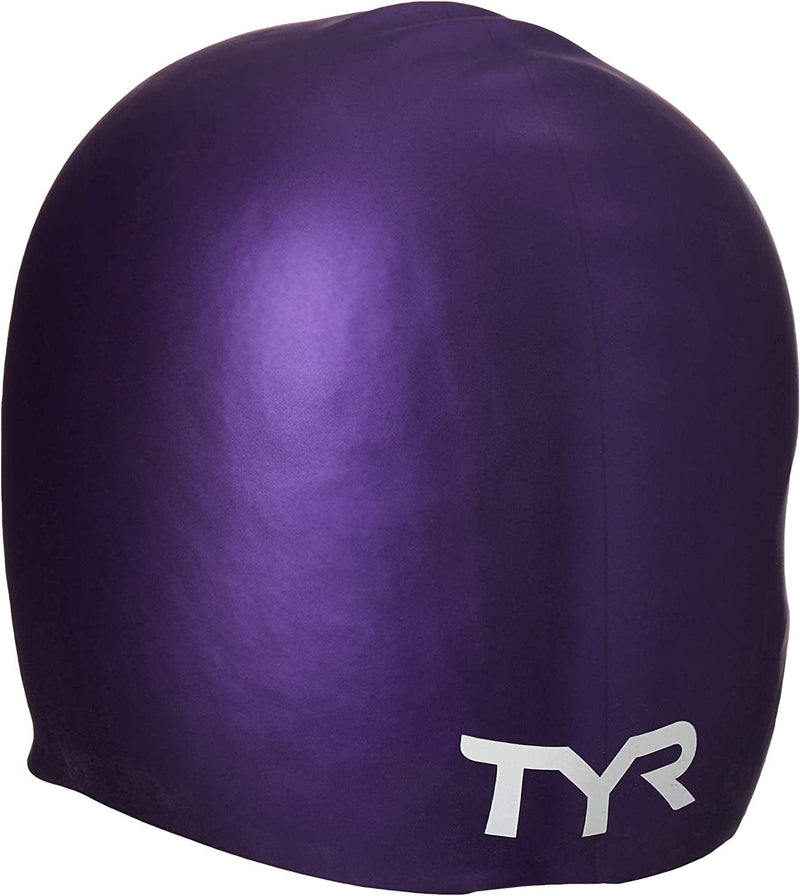 TYR Adult Long Hair Wrinkle-Free Silicone Swim Cap Sporting Goods > Outdoor Recreation > Boating & Water Sports > Swimming > Swim Caps TYR Purple  