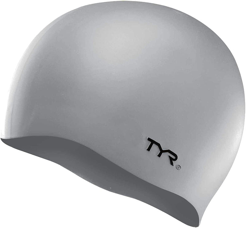 TYR Adult Wrinkle Free Silicone Swim Cap Sporting Goods > Outdoor Recreation > Boating & Water Sports > Swimming > Swim Caps TYR Silver  