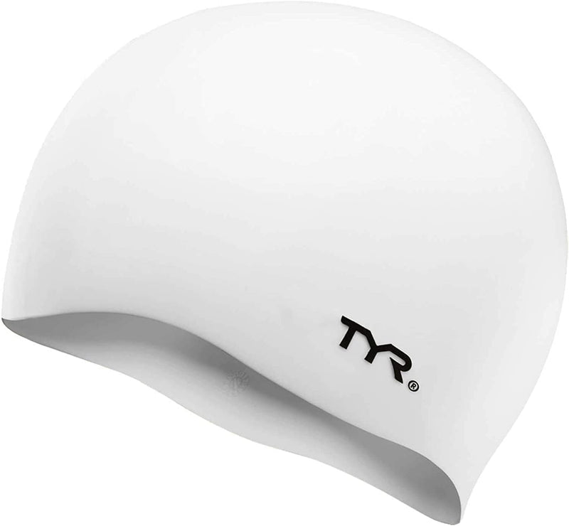 TYR Adult Wrinkle Free Silicone Swim Cap Sporting Goods > Outdoor Recreation > Boating & Water Sports > Swimming > Swim Caps TYR White  