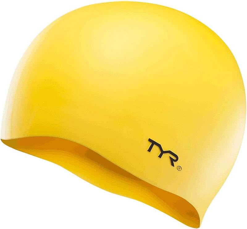 TYR Adult Wrinkle Free Silicone Swim Cap Sporting Goods > Outdoor Recreation > Boating & Water Sports > Swimming > Swim Caps TYR Yellow  