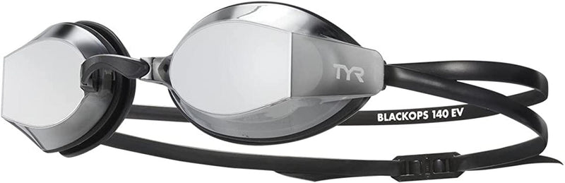 TYR Blackops 140 EV Racing Goggles Mirrored Nano Fit Sporting Goods > Outdoor Recreation > Boating & Water Sports > Swimming > Swim Goggles & Masks TYR Silver/Black/Black  
