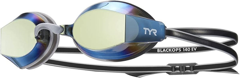 TYR Blackops 140 EV Racing Goggles Mirrored Nano Fit Sporting Goods > Outdoor Recreation > Boating & Water Sports > Swimming > Swim Goggles & Masks TYR Gold/Silver/Black  