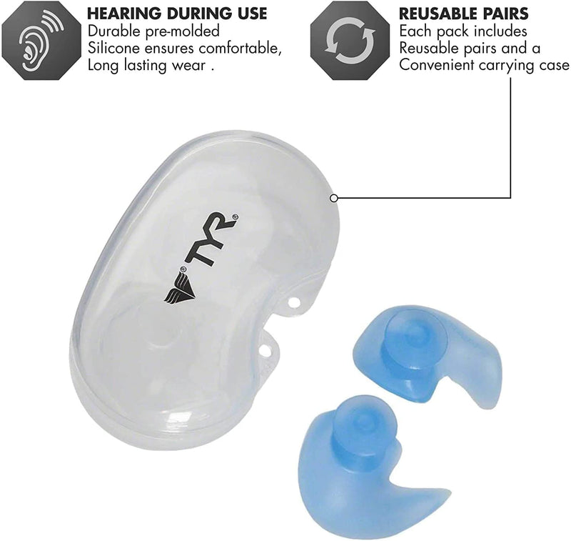 TYR Silicone Molded Swim Ear Plugs Sporting Goods > Outdoor Recreation > Boating & Water Sports > Swimming TYR   