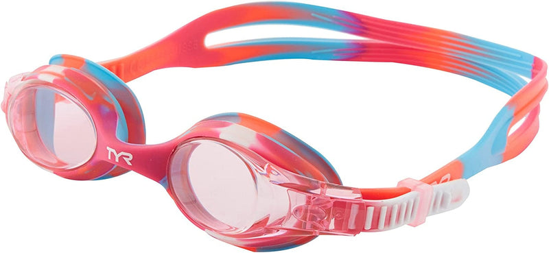 TYR Swimple Tie Dye Youth Swim Goggles Sporting Goods > Outdoor Recreation > Boating & Water Sports > Swimming > Swim Goggles & Masks TYR Pink/White 1 