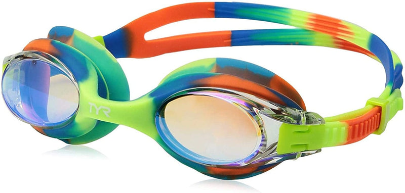 TYR Swimple Tie Dye Youth Swim Goggles Sporting Goods > Outdoor Recreation > Boating & Water Sports > Swimming > Swim Goggles & Masks TYR Blue/Yellow/Pink 1 