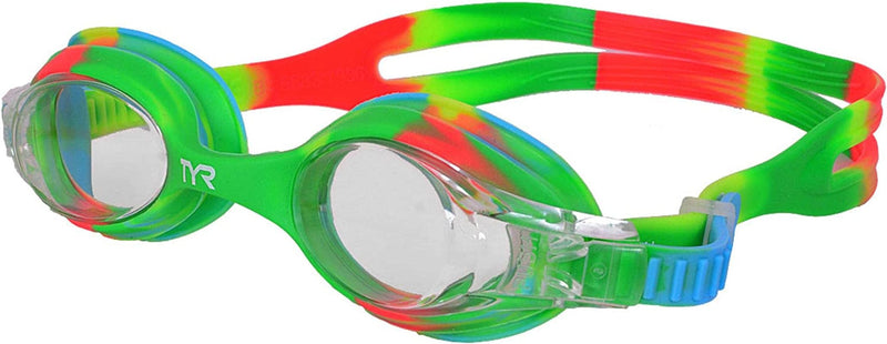 TYR Swimple Tie Dye Youth Swim Goggles Sporting Goods > Outdoor Recreation > Boating & Water Sports > Swimming > Swim Goggles & Masks TYR Green/Orange 1 