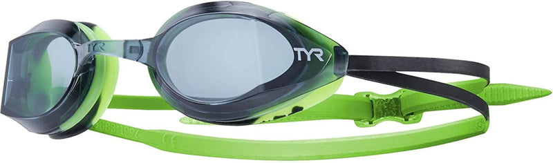 TYR Unisex-Adult Edge-X Racing Adult Fit Sporting Goods > Outdoor Recreation > Boating & Water Sports > Swimming > Swim Goggles & Masks TYR Smoke/Black/Green Adult Fit 