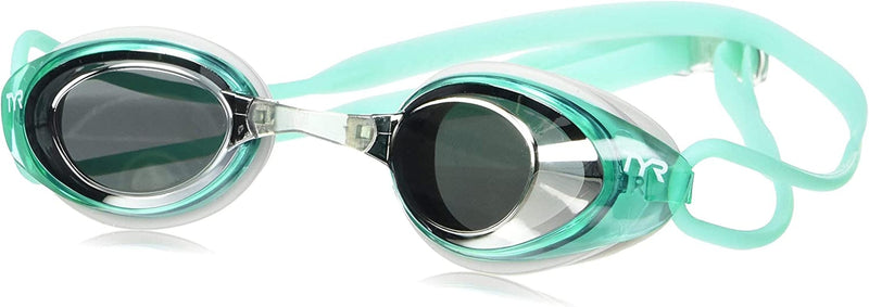 TYR Women'S Blackhawk Racing Mirrored Swim Goggles Sporting Goods > Outdoor Recreation > Boating & Water Sports > Swimming > Swim Goggles & Masks TYR Silver/Teal/Gre  