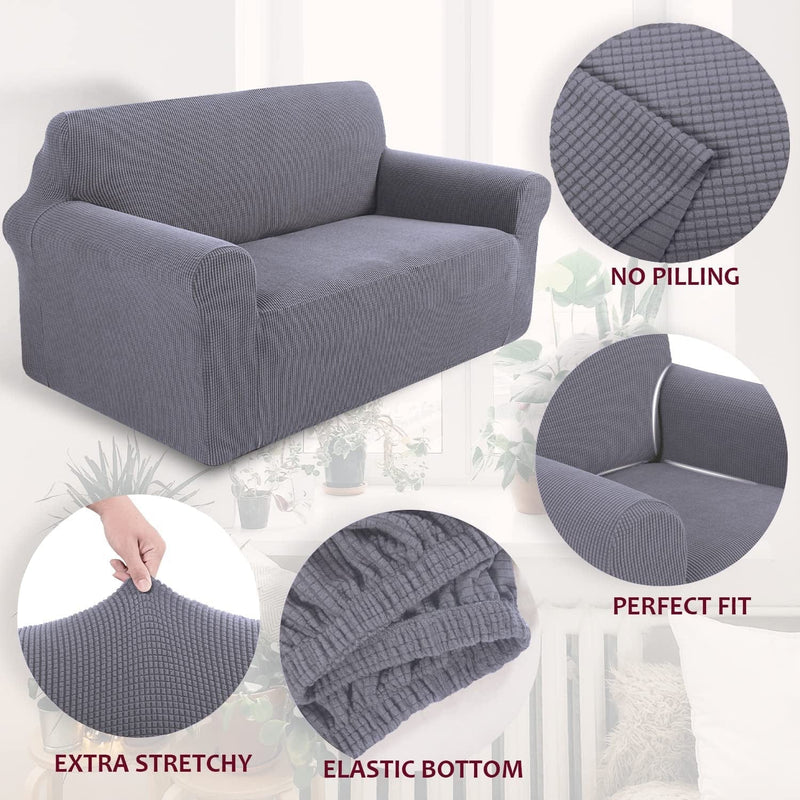 U-Nice Home Recliner Chair Covers Sofa Covers for 1 Cushion Couch Slipcover with Elastic Bottom for Dogs, Spandex Jacquard Soft Fabric (Armchair, Grey) Home & Garden > Decor > Chair & Sofa Cushions U-NICE HOME   