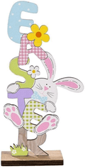 U&S Easter Table Decorations Wooden Centerpiece Signs Easter Bunny Spring Gnome Ornament Dining Room Tabletop Decoration Easter Party Décor Indoor Outdoor Garden Yard Lawn Party Supplies Home & Garden > Decor > Seasonal & Holiday Decorations U&S Easter  