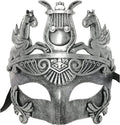 Ubauta Masculine Greek & Roman Soldier Masquerade Mask for Men Venetian Mask Home & Garden > Decor > Artwork > Posters, Prints, & Visual Artwork Ubauta Silver Roman Mask  