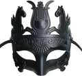 Ubauta Masculine Greek & Roman Soldier Masquerade Mask for Men Venetian Mask Home & Garden > Decor > Artwork > Posters, Prints, & Visual Artwork Ubauta Vintage Black Roman Mask  