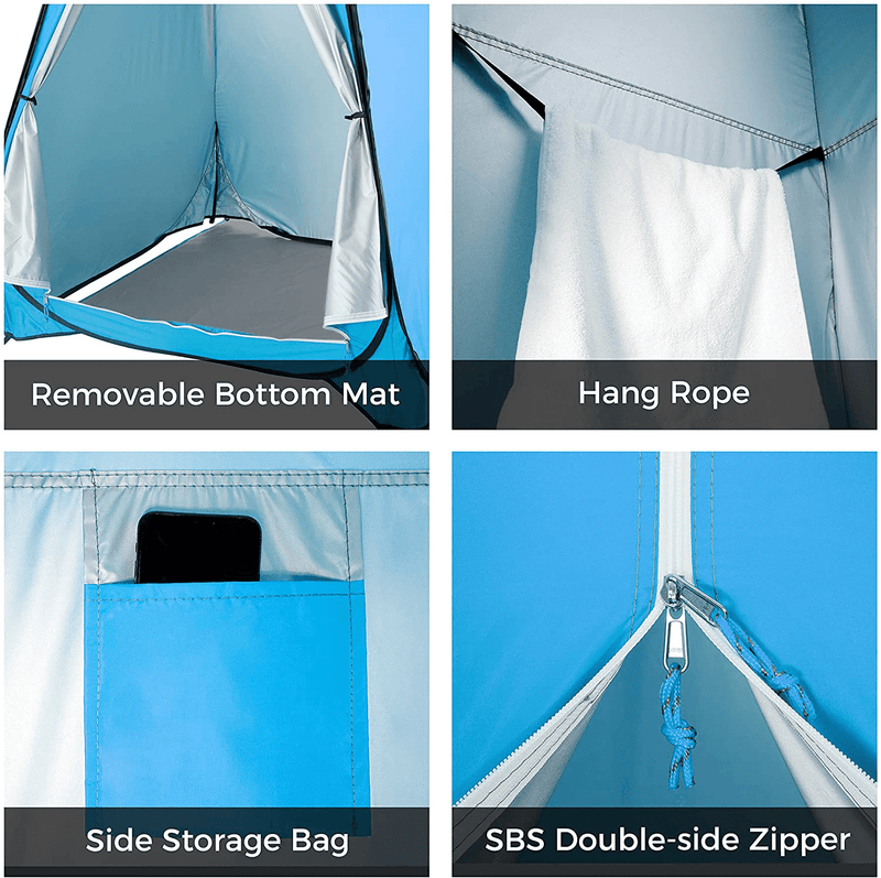 Ubon 6.56 FT Pop up Changing Shower Tent Privacy Shelter Tent Lightweight Beach Tent with Sun Protection, Camp Toilet Rain Shelter for Camping with Carry Bag Sporting Goods > Outdoor Recreation > Camping & Hiking > Portable Toilets & Showers Ubon   